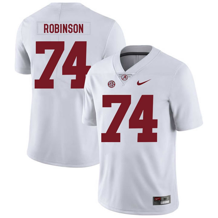 Alabama Crimson Tide 74 Cam Robinson White Nike College Football Jersey Dzhi,We sell and wholesale Alabama Crimson Tide 74 Cam Robinson White Nike College Football Jersey Dzhi on line form chian!